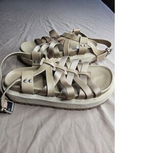 rag & bone Park Platform Fisherman Sandals Tan Womens EU 38.5 US 8 NWT